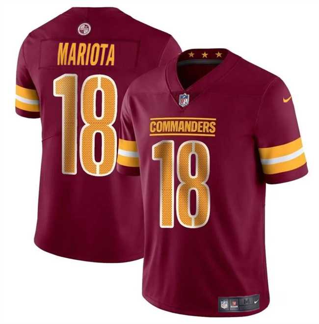 Men & Women & Youth Washington Commanders #18 Marcus Mariota Burgundy 2024 Vapor Limited Stitched Jersey,We sell and wholesale Men & Women & Youth Washington Commanders #18 Marcus Mariota Burgundy 2024 Vapor Limited Stitched Jersey on line form chian!